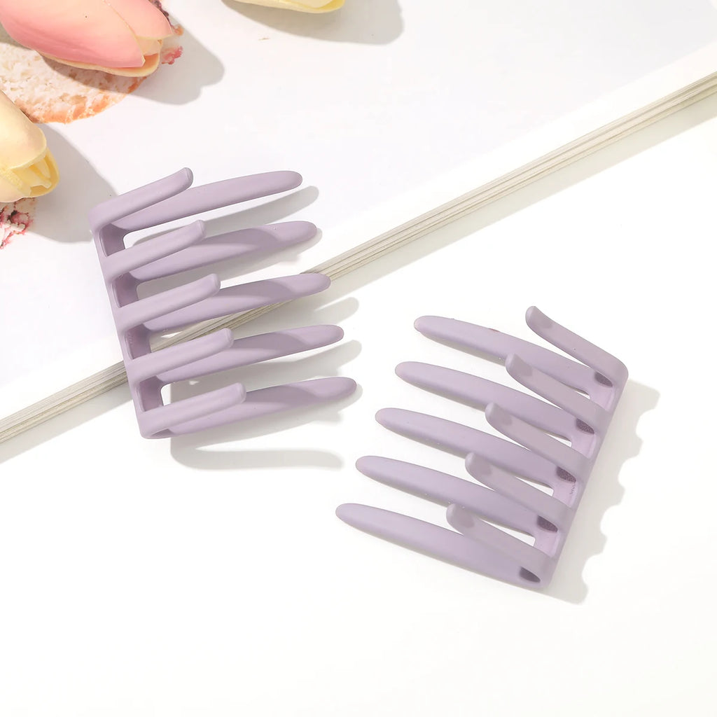 Double Sided Hair Clip Comb Women Frosted Toothed Non-slip Black