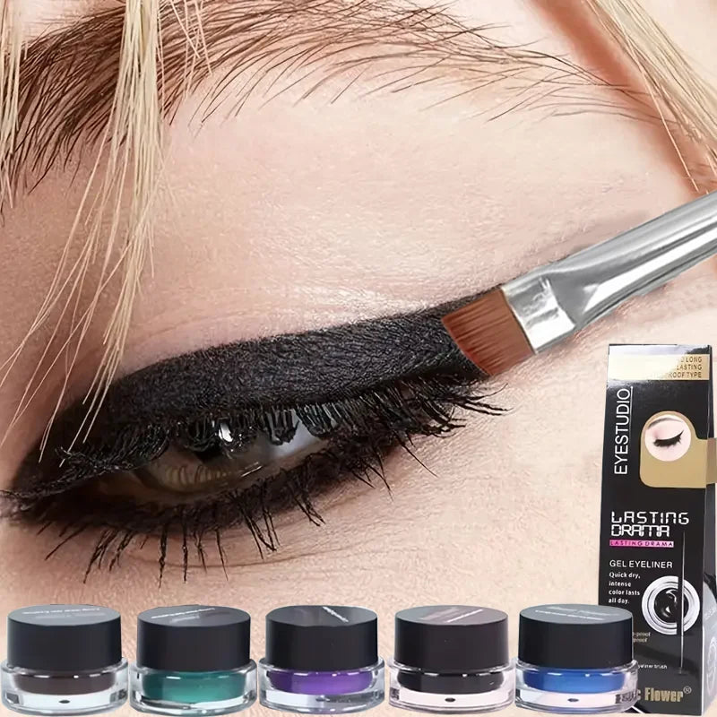 Rich Rendering Eyeliner Cream Smudge Proof Waterproof Easy Coloring