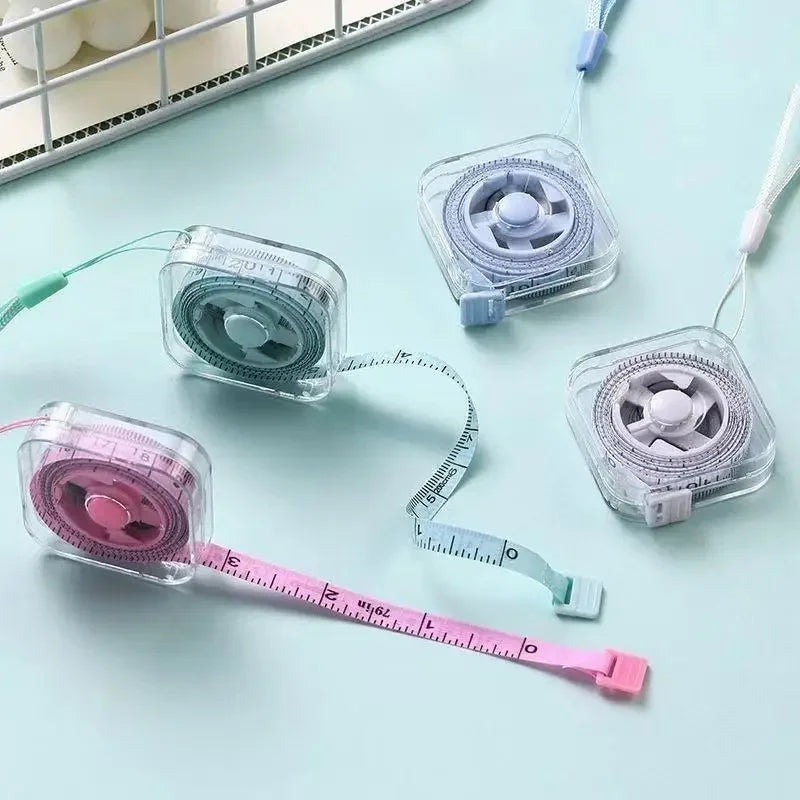 Cute Macaron Mini Retractable Measuring Tape Portable Soft Body