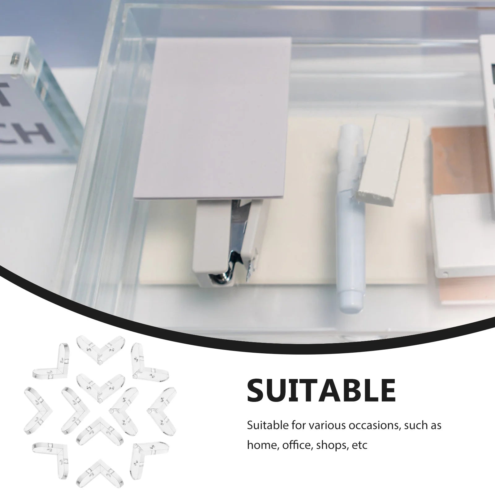 Fixed Buckle Corner Code Transparent Bracket Acrylic Braces Clear