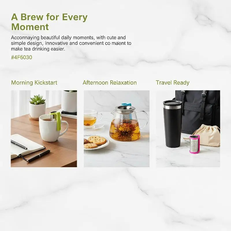 Creative Hanging Tea Infuser Food Grade Stainless Steel Clip Cup Zpaxo