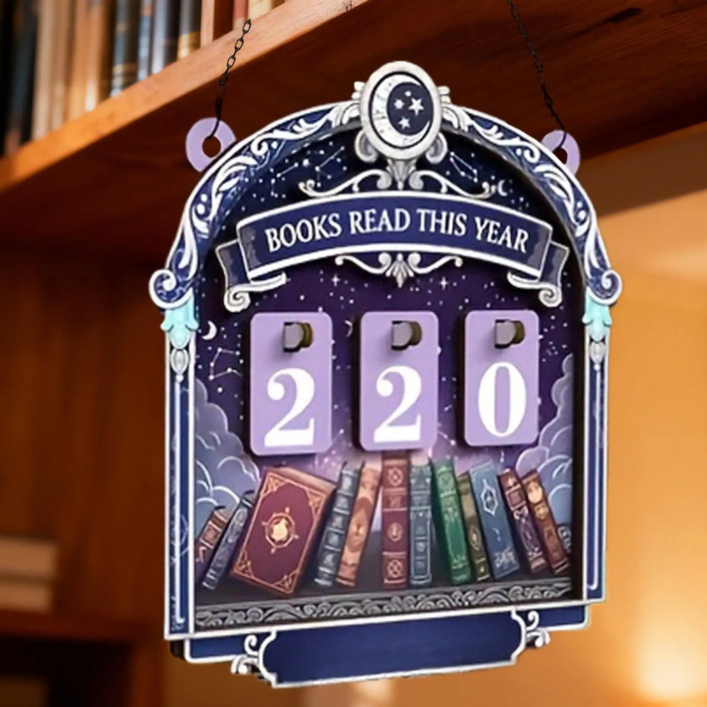 Wooden Books Read Sign Tabletop Decoration 30 Number Plates Reading