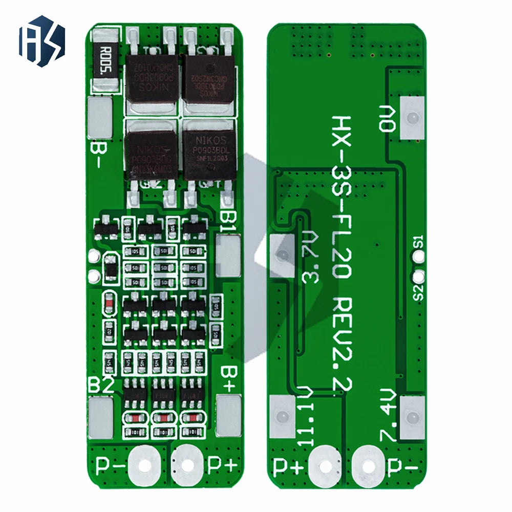 3S 12 6V 15A BMS Charger Module 18650 Li-ion Lipo Batteries Zpaxo