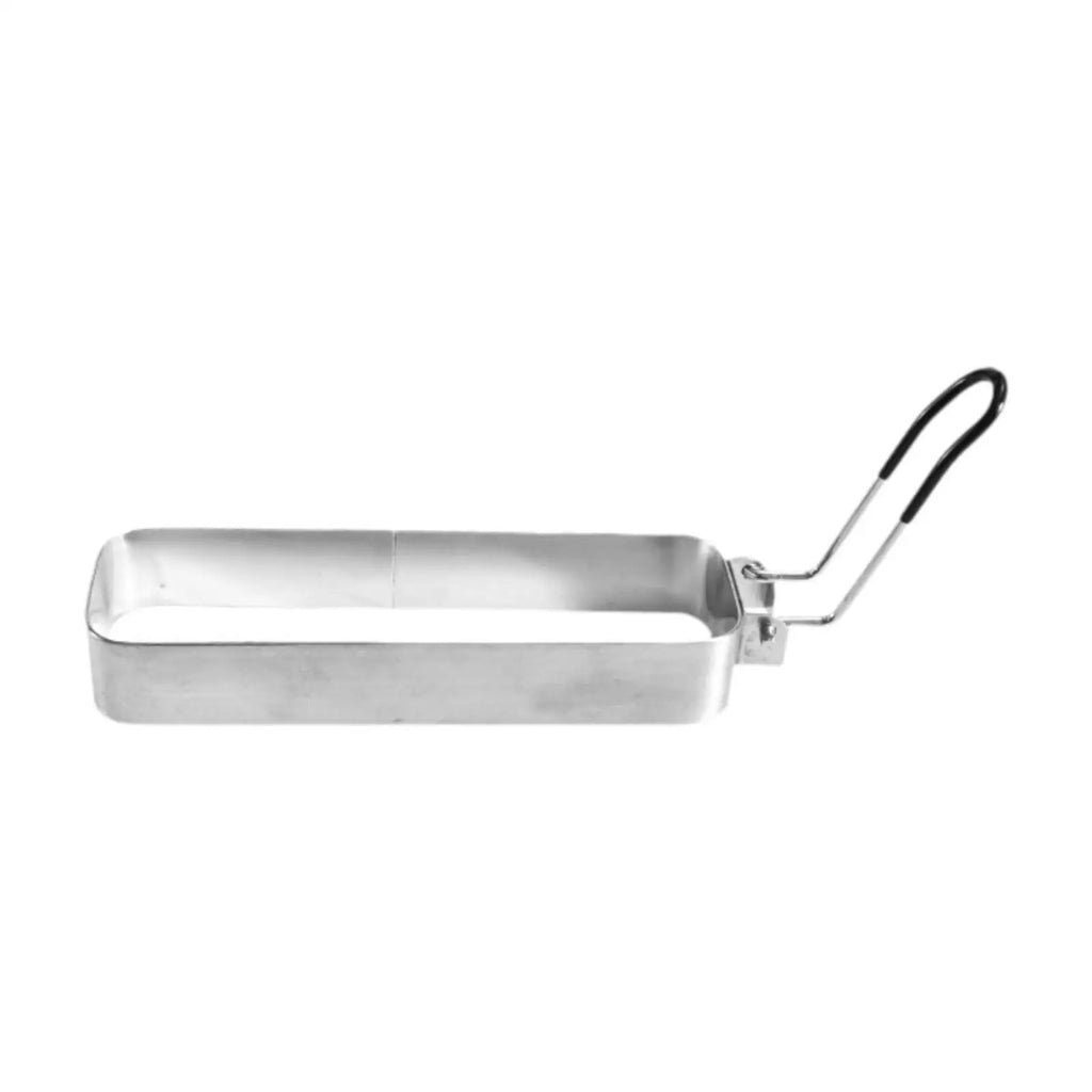Fried Egg Ring with Handle Muffin Omelette Ring for Breakfast Sandwich Crumpet Ring Rectangle Stainless Steel Pancake Ring Zpaxo Black handle