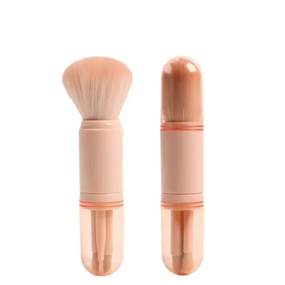 4-in-1 Makeup Brush Portable Professional Cosmetic Retractable Blush Zpaxo