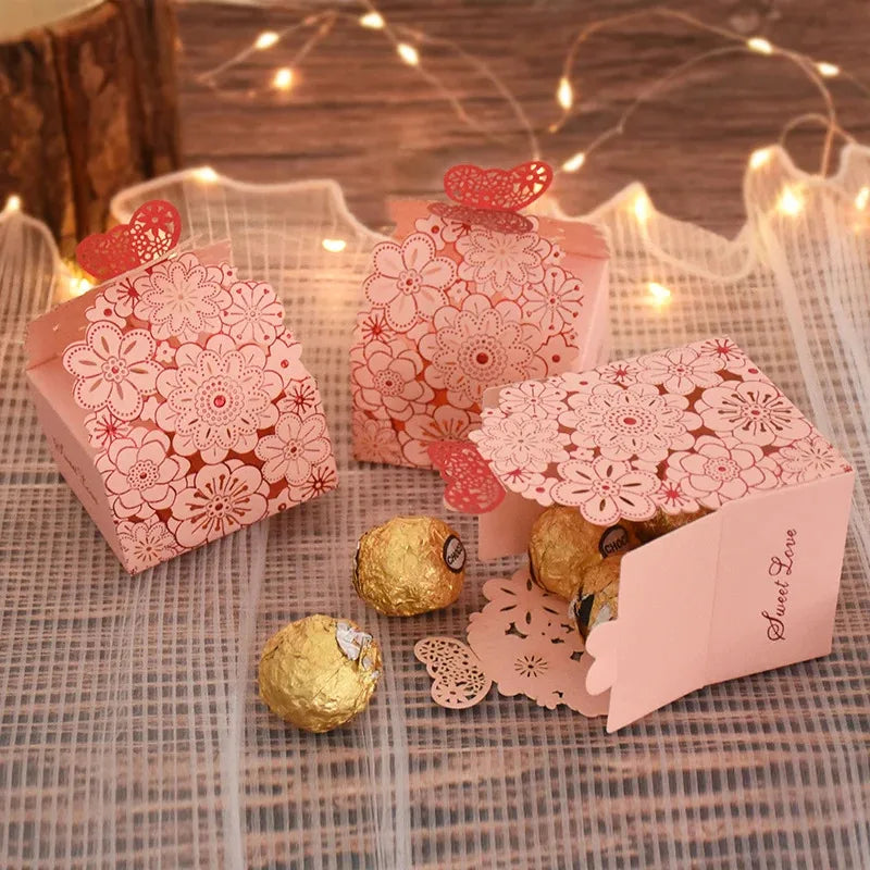 10-Piece Butterfly Candy Boxes Wedding Chocolate Packaging Birthday