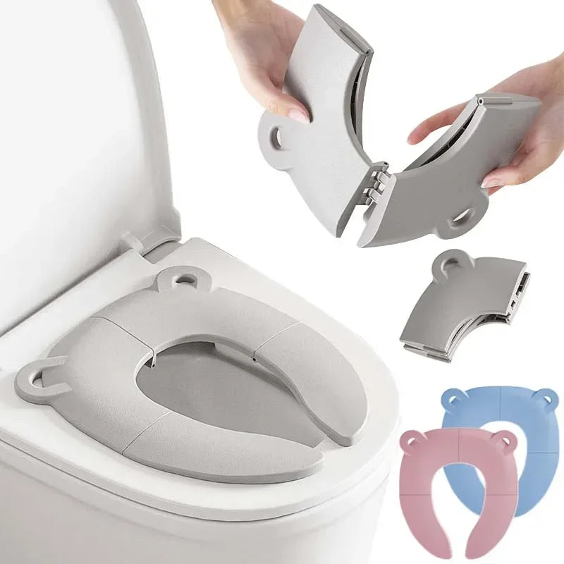 Baby Cartoon Travel Folding Potty Seat Toddler Portable Toilet Training Seat Children Urinal Cushion Children Pot Chair Pad /mat Zpaxo
