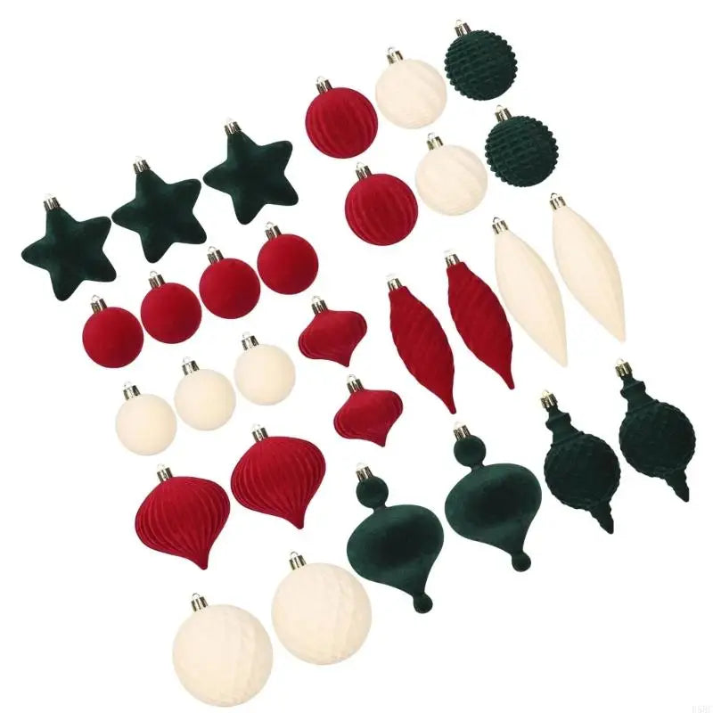 Velutinous Textured Holiday Ornamentation Strong Plastic Christmas