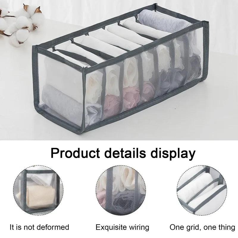 Fabric Drawer Storage Basket Household Pants Storage Artifact Jeans Storage Box Wardrobe Clothe Organizer Drawer Separator Boxe Zpaxo