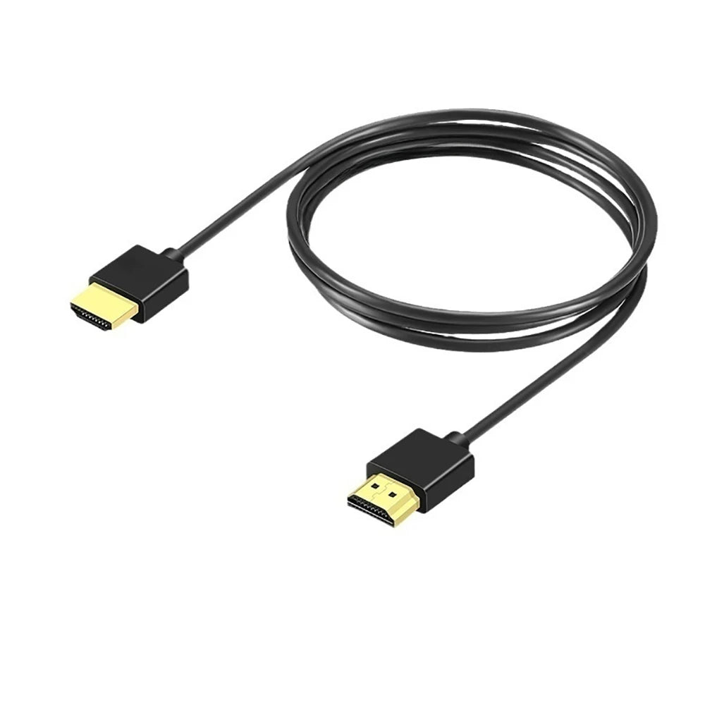 OD3.2 Ultra Soft & Thin HDMI To Mini HDMI Cord Supports High Speed 4K@60Hz 18gbps 2160p 1080p Extreme Slim & Flexible HDMI Wire Zpaxo Black 0.5m