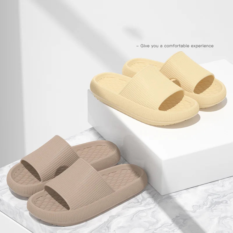 Men Thick Platform Cloud Slippers Eva Cfortable Non-slip Home Slides