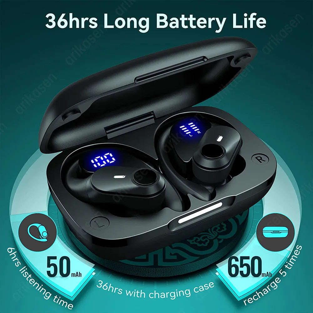Bluetooth Headphones Wireless Earbuds 36Hrs Playtime Charging Case