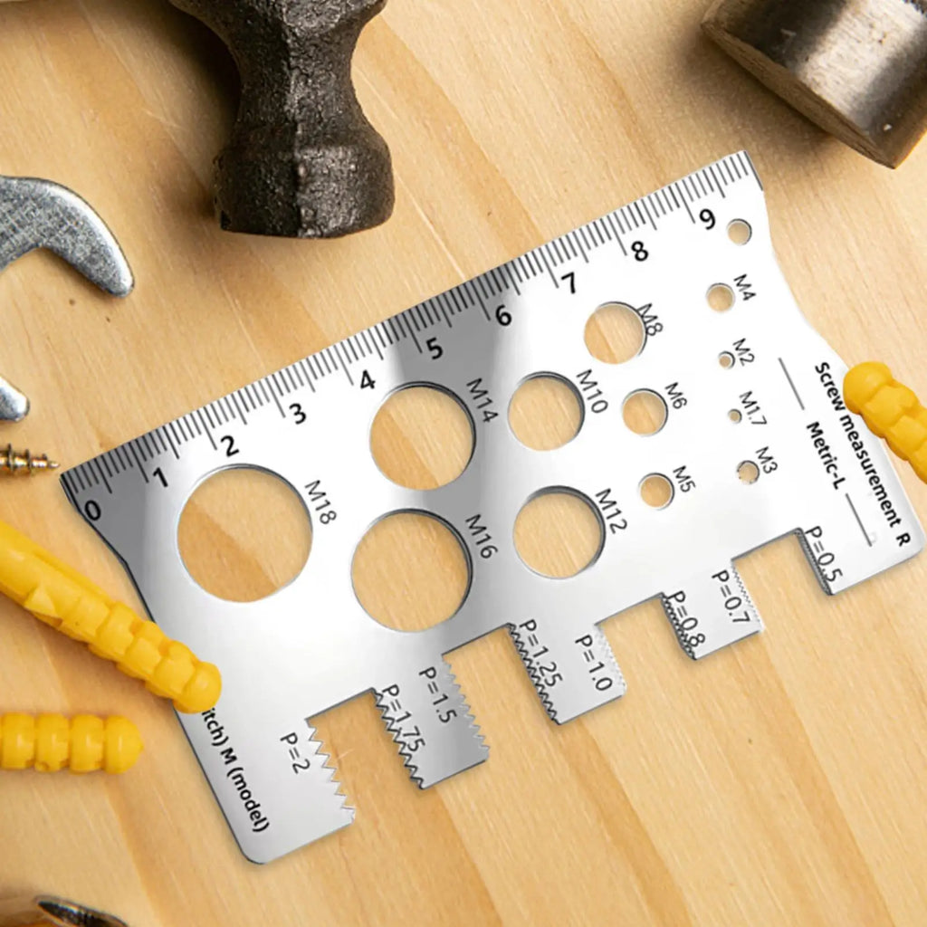 Screw Thread Pitch Gauge Ruler Measuring Tool Bolt Nut Metric