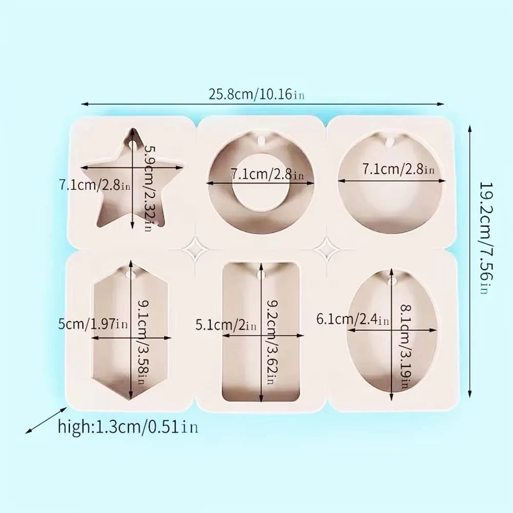 6-Hole Silicone Wax Tablet Mold – Candle & Soap Making Silicone Craft Mold Zpaxo 1pc