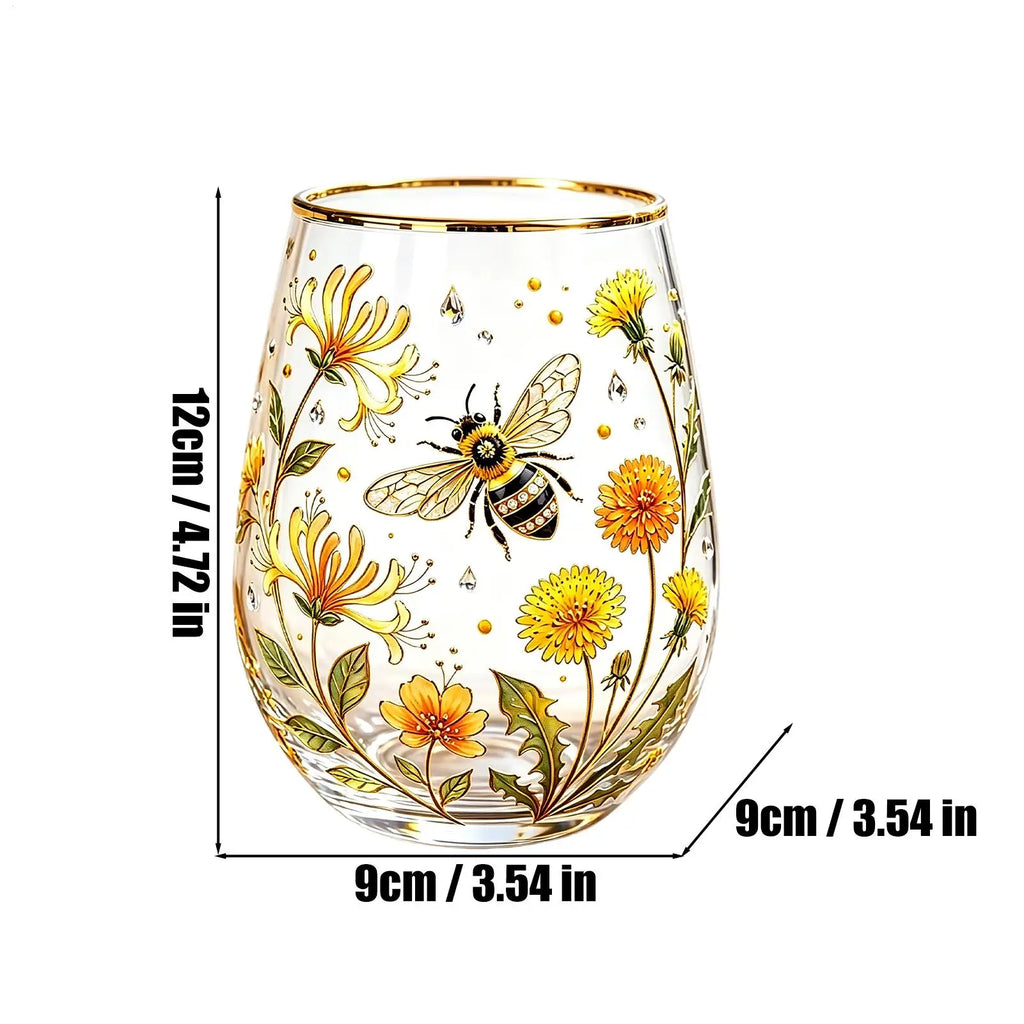 Flower Tea Cup Aesthetic Transparent Coffee Mug Glass Women Girls