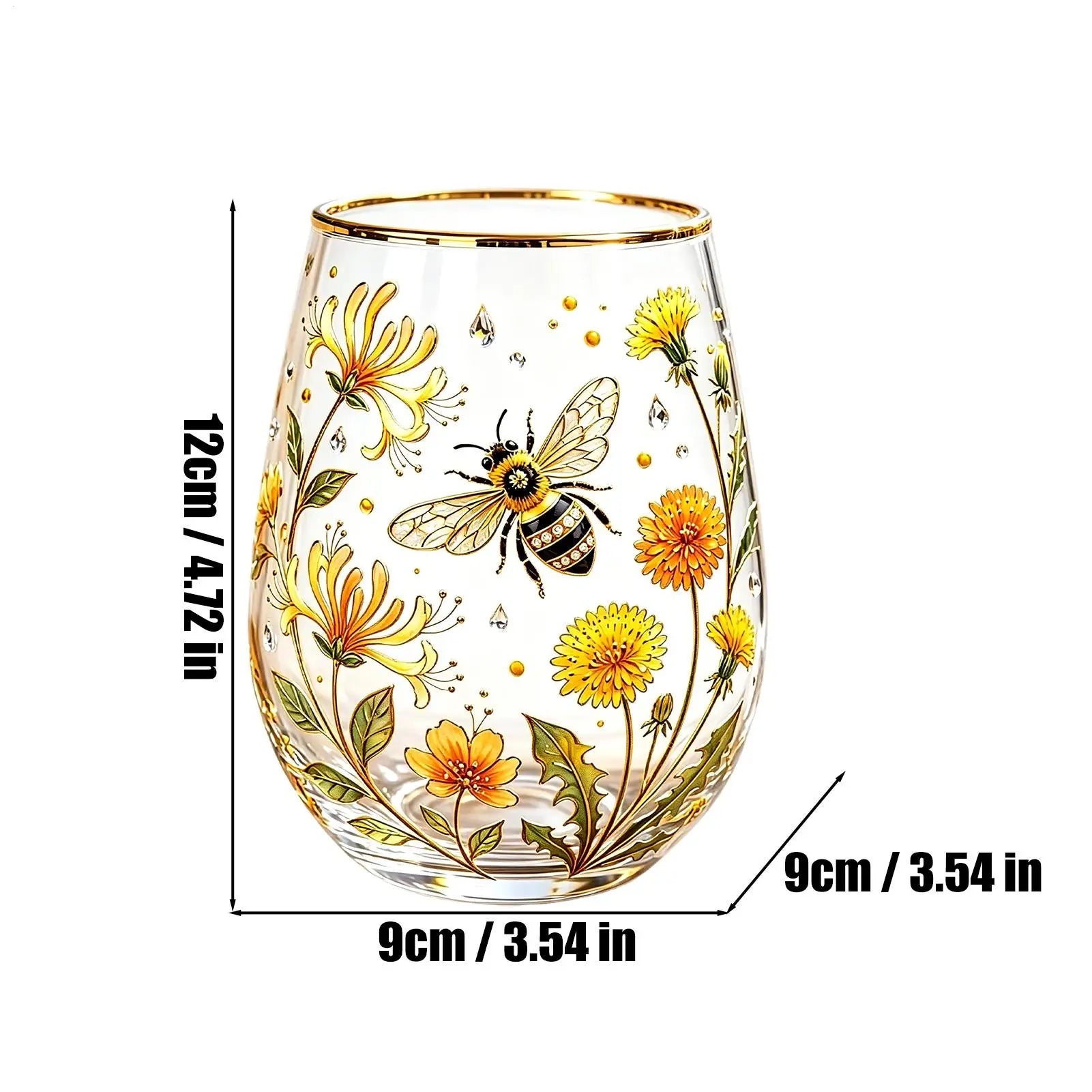 Flower Tea Cup Aesthetic Transparent Coffee Mug Glass Women Girls