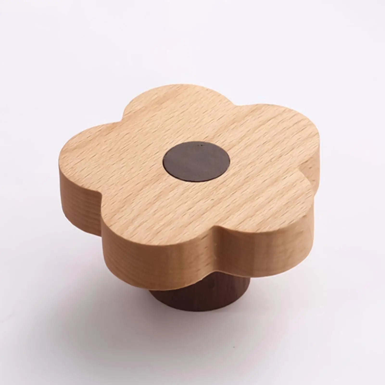 Flower Drawer Pulls 4 Wooden Home Decor Screws Cabinet Cupboard