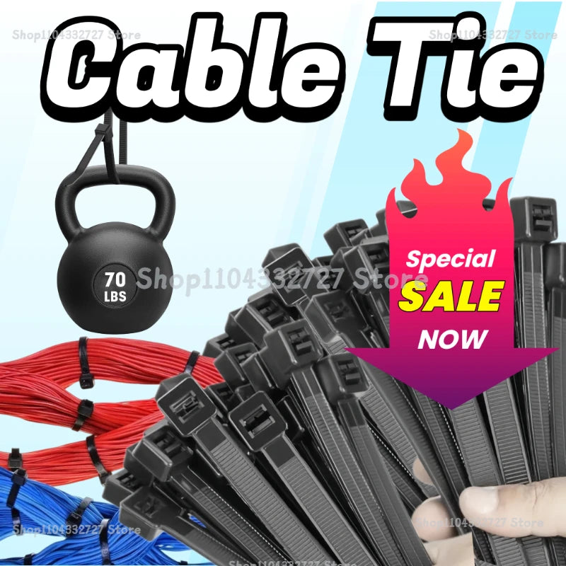 Cable Tie Self-locking Nylon Fastening Strap Cable-Tie-Set Cable Zip Tie Fastening Ring Zip Wraps Strap Tie Cable Organizer Zpaxo