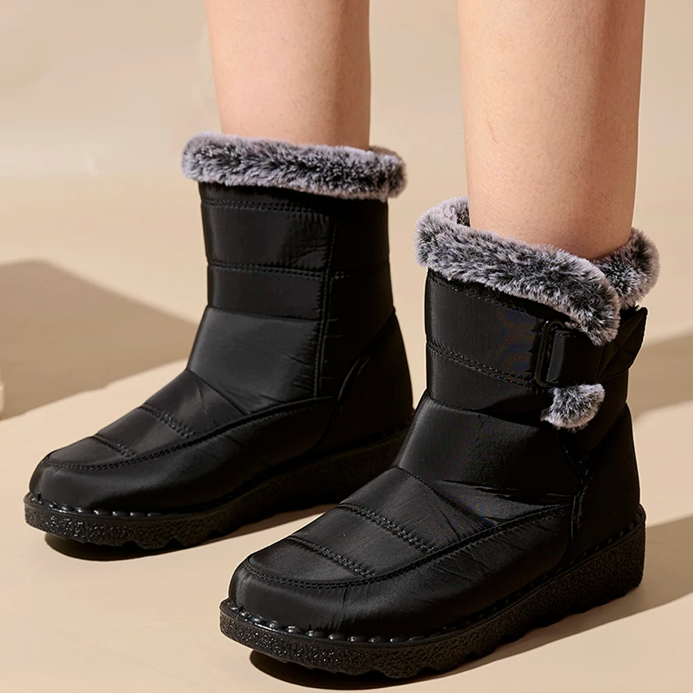 Winter Women Boots Waterproof Snow Casual Platform Ankel Warm Fur