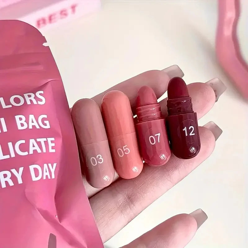 Mini Cocoa Lipsticks Long Lasting Velvet Matte Capsule Lipstick