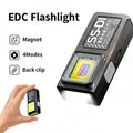 LED COB Keychain Flashlight 5-Mode Type-C Rechargeable Magnet