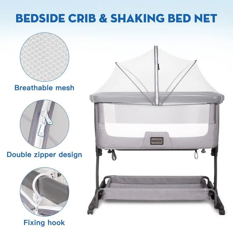 Bassinet Cover Bassinet Netting Cover Breathable Foldable Mesh For Rocking Cradle Stroller Playard Toddler Hammock Small Spaces Zpaxo