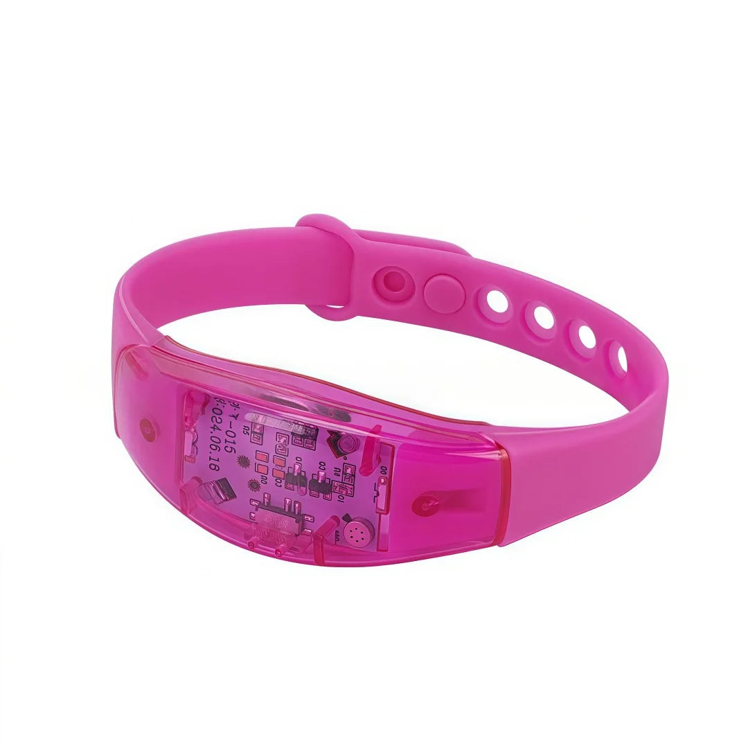 20 50 Commission LED Sound Activated Glow Dark Bracelets Rhythmic Zpaxo Purple 90pcs Custom text