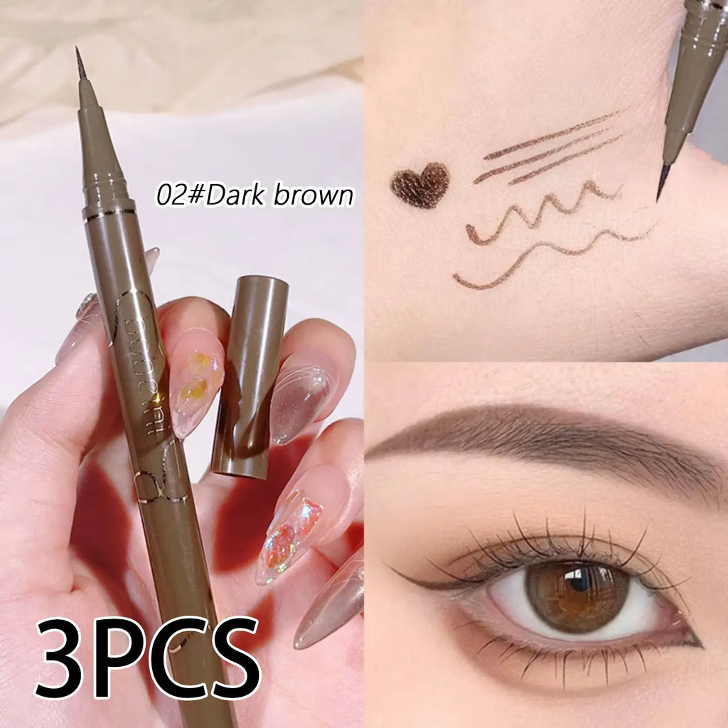 0.05mm slim eyeliner is smooth and durable, slim, quick-drying, long-lasting eyeliner, 4 colors, waterproof, non-smudging Zpaxo 05 COMBO2
