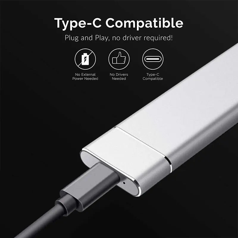 USB3 1 M 2 SSD Enclosure Mobile Case Supports NVME Protocol Type-c Zpaxo
