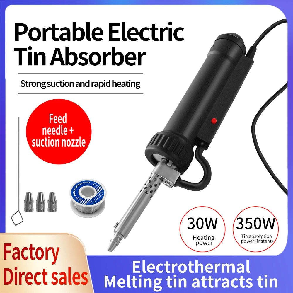 BBT-680 Electric Vacuum Suction Tin Gun Powerful Desoldering Pump 30W Zpaxo