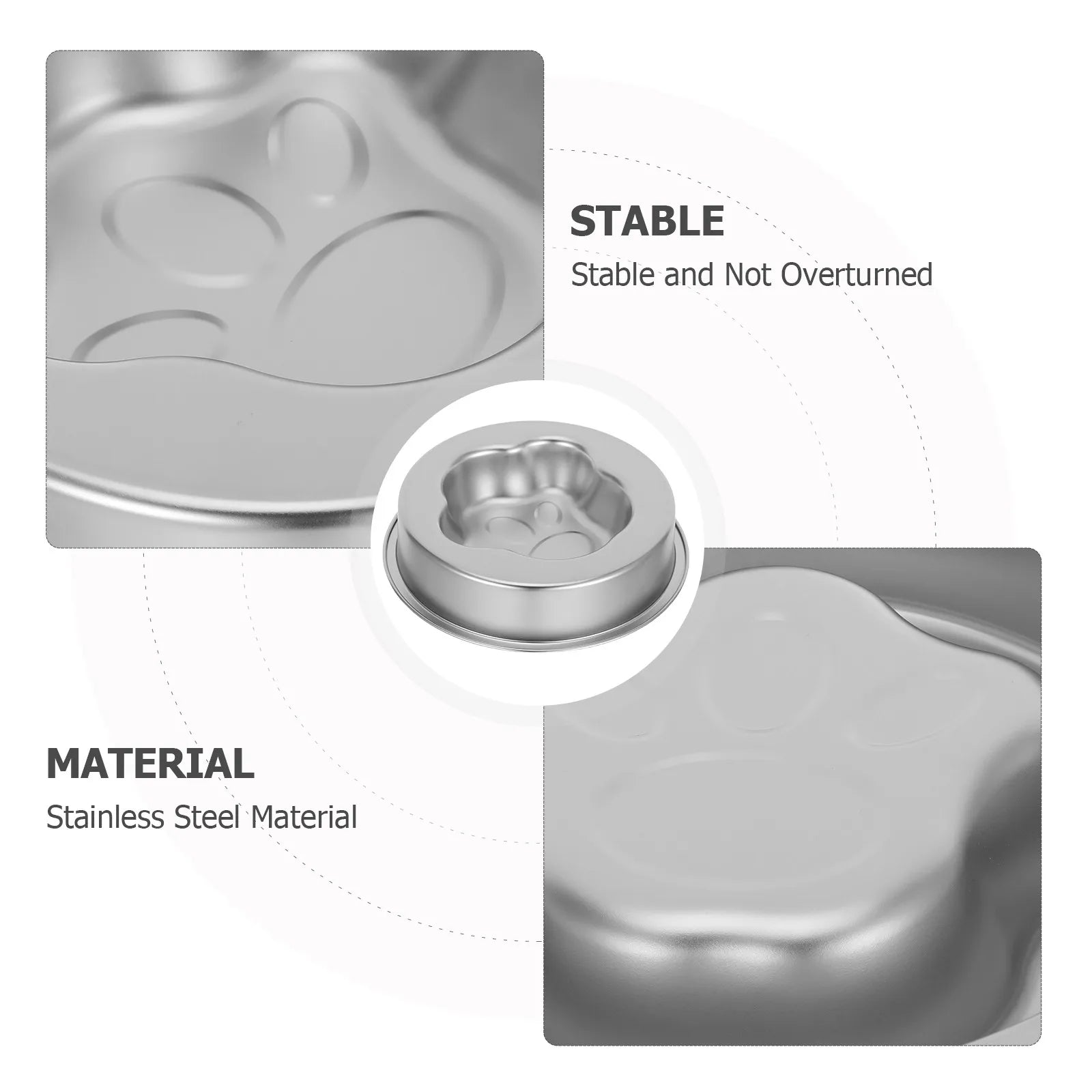 Stainless Steel Slow Feed Dog Bowl Non-slip Base Licking Enrichment