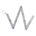 Plastic Ruler Tape Fold Folding Measure Carpenter Measuring Tool Key Zpaxo white