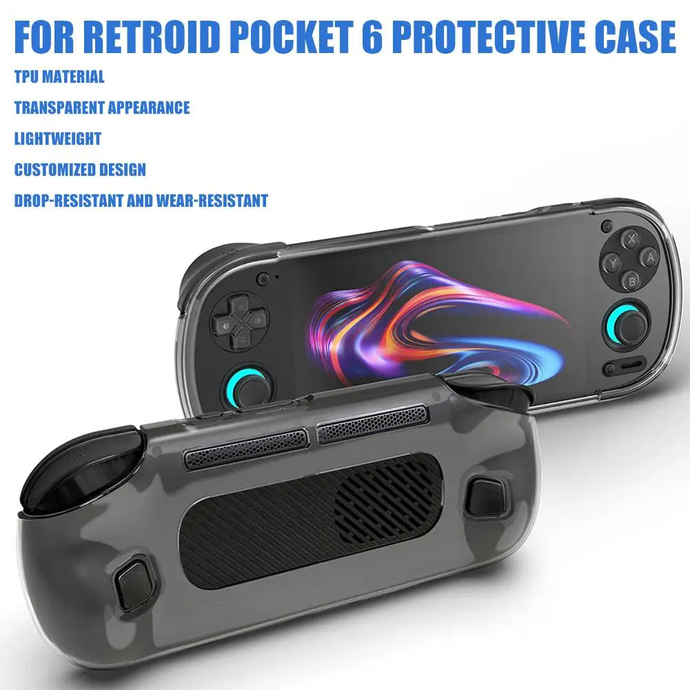 TPU Clear Case for Retroid Pocket 6 – Anti-Drop Protection Gaming Console Case Zpaxo