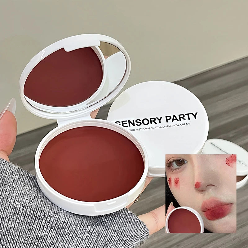 Matte Blusher Palette Soft Silky Natural Brightening Multi-purpose Facial Rouge Eyeshadow Lipstick Low Saturation Blush Makeup Zpaxo