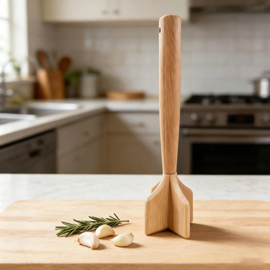 Meat Masher Portable Wooden Manual Tenderizer Smasher Ground Beef