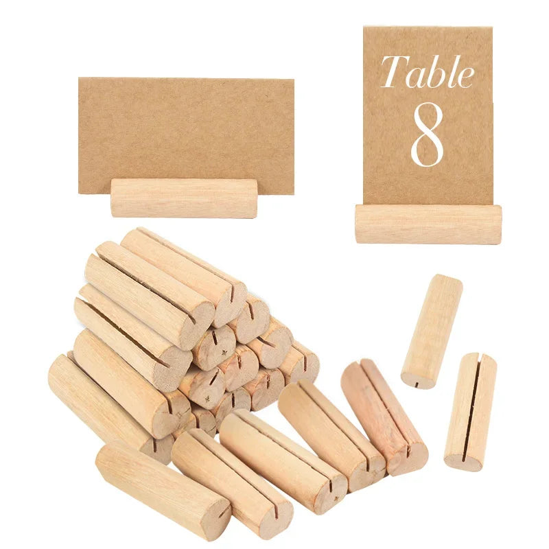 20 Wooden Table Number Stand Wedding Decoration Birthday Party Place