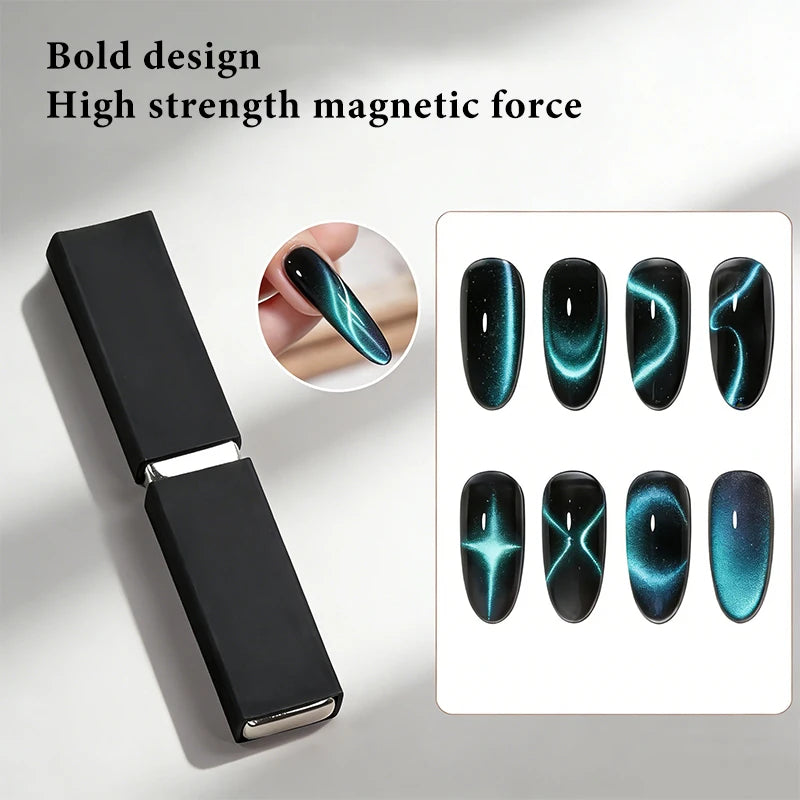Ribbon Cat Eye Nail Art Magnetic Stick for Gel Nail Polish French Starry Glass Bead Effect Cat Eye Magnet Manicure DIY Tools Zpaxo