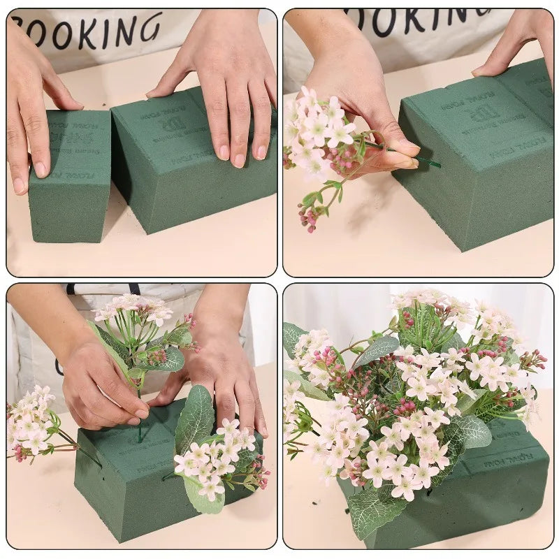 Flower Foam Blocks Fresh Artificial Flowers 1-6 Wet Home Decoration