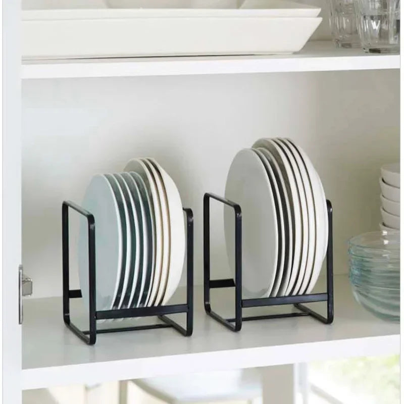 Layered Dish Rack – Countertop & Cabinet Plate Storage Organizer Dish Storage Rack Zpaxo