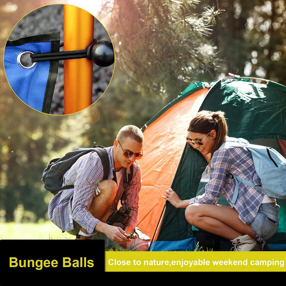 5/10/50/100Pcs Outdoor Elastic Ball Rope Ball Bungee for Camping Tent Cargo Heavy Duty Tarp Zpaxo