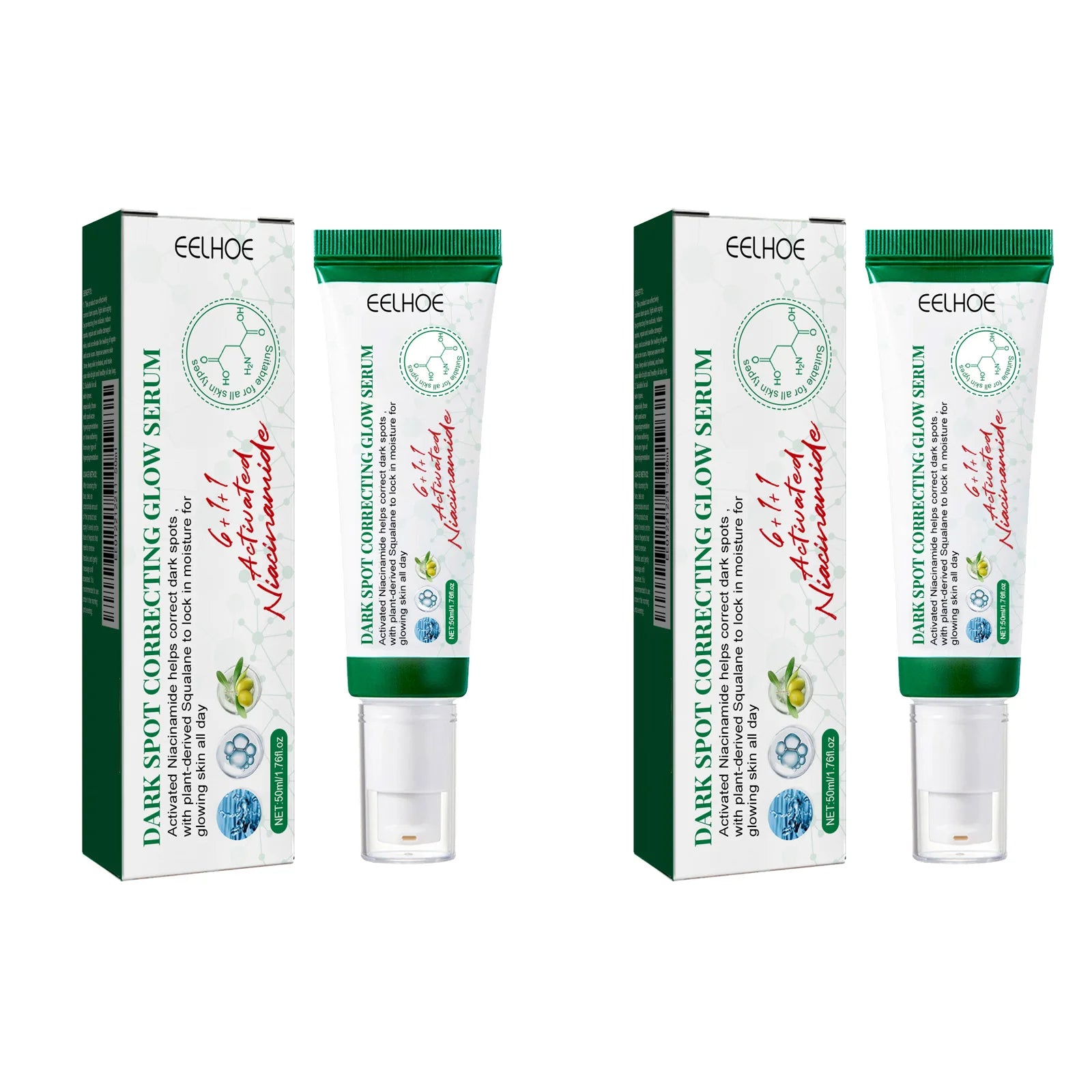 Nicotinamide Dark Spot Corrector Serum | Eelhoe 50ml Brightening Face Serum Zpaxo 2Pcs