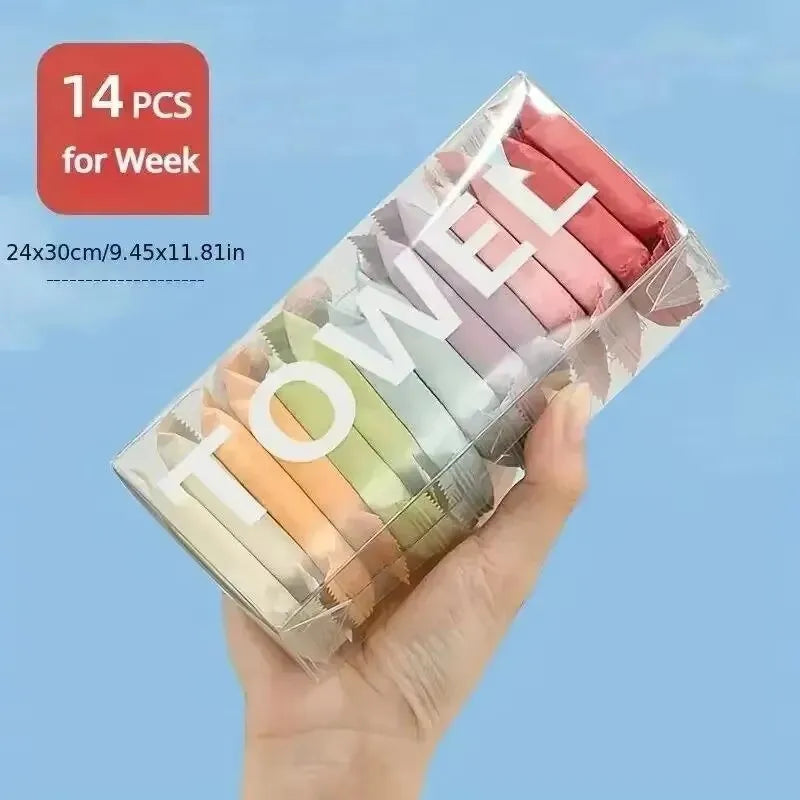 7 Portable Compressed Disposable Towels Thickened Lightweight Ideal Zpaxo 14pcs