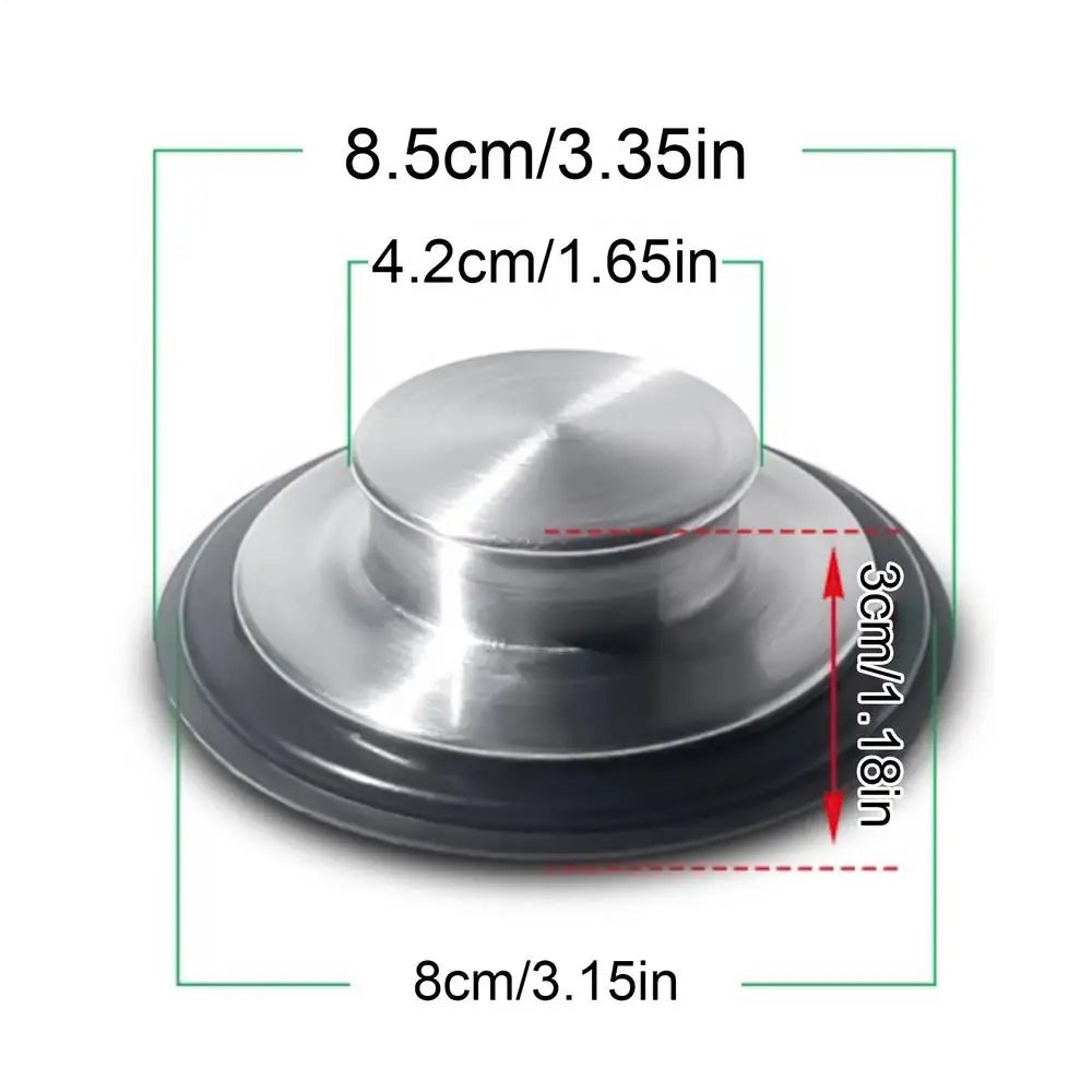 Stainless Steel Sink Drain Stopper Garbage Disposal Plug Seal Cover