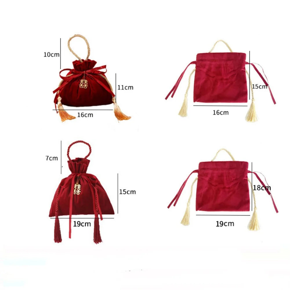 Velvet Drawstring Gift Bag – Wedding Party Candy Favour Pouch