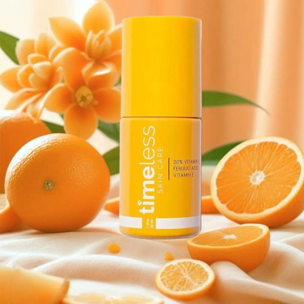 20% Vitamin C Serum with Vitamin E Ferulic Acid Orange Collagen Brightening Anti-Aging Hydrating Facial Essence 30ml Zpaxo