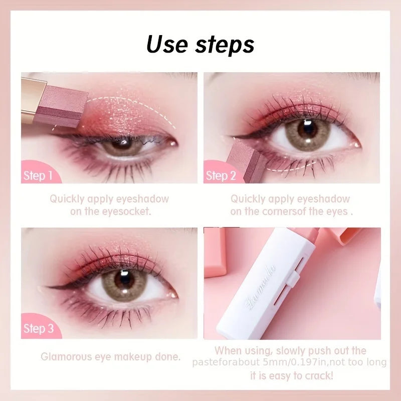 2 In 1 Pearly Highlighter Eyeshadow Stick Makeup Waterproof Long Lasting Glitter Eyeshadow Eyeliner Stick Eyes Makeup Cosmetics Zpaxo