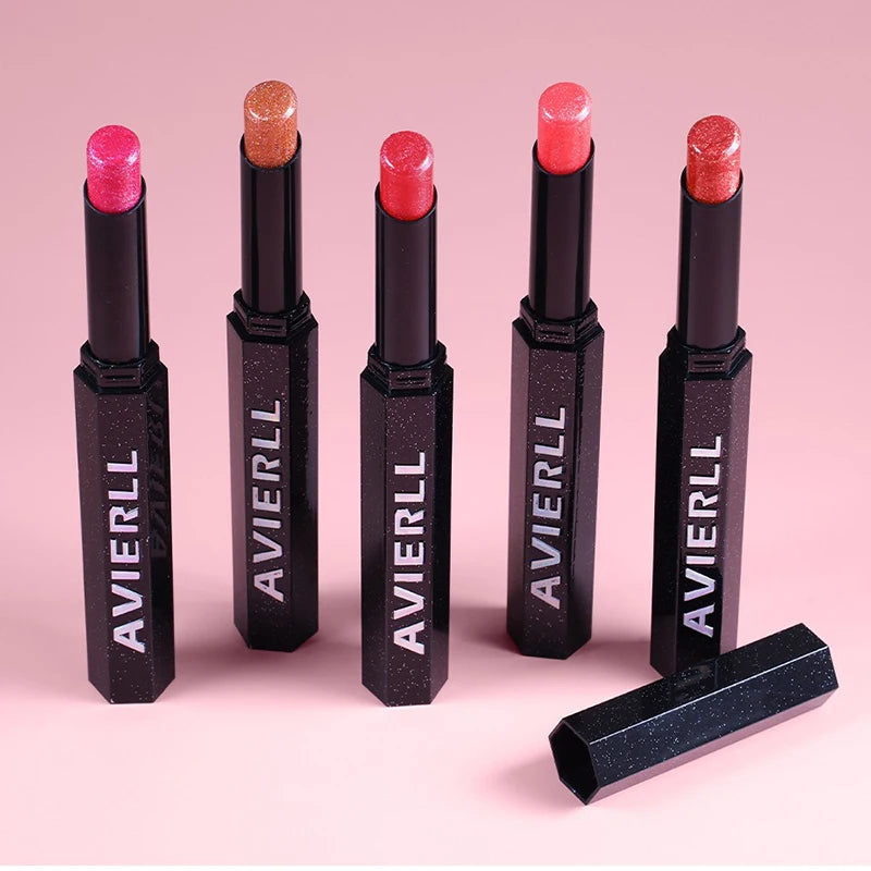 Diamond Glitter Lipstick Makeup Rich Color High Pigment Shiny Pearlescent Solid Lip Gloss Waterproof Daily Lip Stain Cosmetic Zpaxo