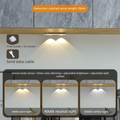 Wireless Ultra Thin Motion Sensor LED Cabinet Light USB Rechargeable Dimmable Lamp 3 Colors for Kitchen Wardrobe Bedroom Stairs Zpaxo 3 colors in one Lamp 20cm White