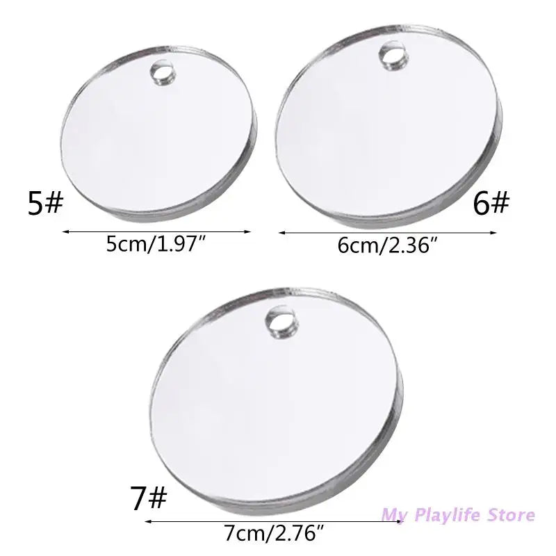 Floating Betta Exercise Mirror Dia. 5cm/6cm/7cm Floating Round Mirror Fish Tank Antidepressant Betta Training Mirror Zpaxo