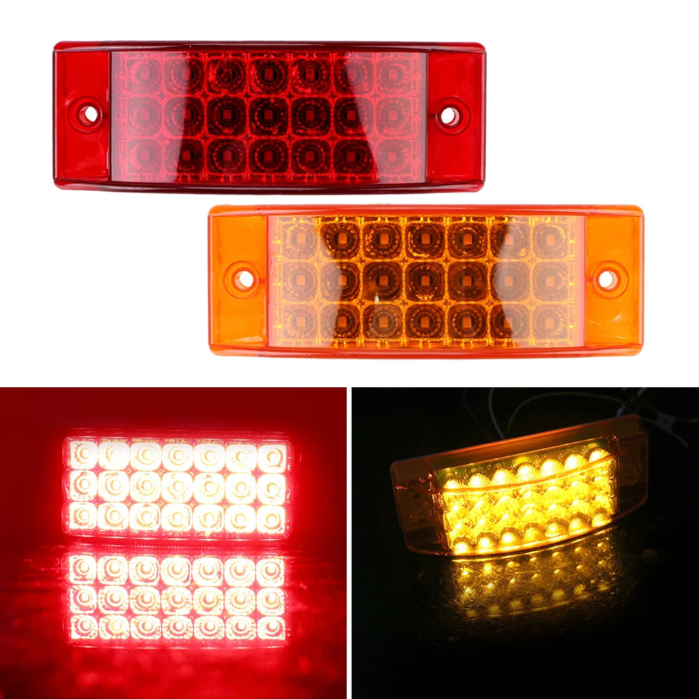 21 LED Tail Light Waterproof Brake Rear Warning Tailight 12V 24V